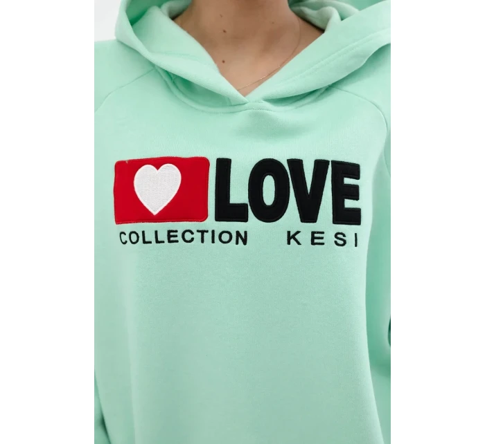 Zateplená bavlněná mikina s kapucí model 19741802 - K-Fashion Zateplená bavlněná mikina s kapucí model 19741802 - K-Fashion