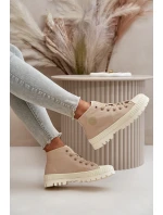 Trampki Damskie Z Cholewką Za Kostkę Big Star OO274006 Beżowe