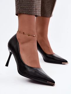 Černé kožené lodičky model 22368117 - Boto