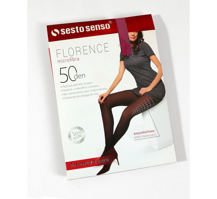 Sesto Senso Anti-celulitídne pančuchové nohavice 50 Deň 3D Microfiber Florence Claret