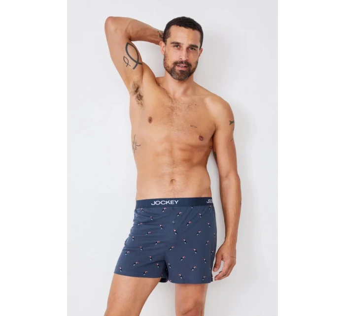 Pánske šortky 2Pack 305500 B90 tm. modrá s potlačou - Jockey Pánske šortky 2Pack 305500 B90 tm. modrá s potlačou - Jockey