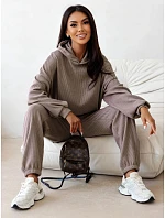 Dámská souprava z kordového úpletu s kapucí a kalhotami Fango FashionStreet AY1250 Dámská souprava z kordového úpletu s kapucí a kalhotami Fango FashionStreet AY1250
