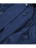 Tmavo modro-biela dámska bunda parka 2 v 1 (W702BIG)