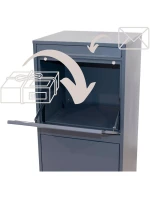KURIÉRSKA POŠTOVÁ SCHRÁNKA 2V1 STOJACA 38X41X102CM 1068749