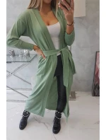 Svetr dlouhý svetr model 18748009 v pase tmavě mátový - K-Fashion