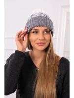 Dámska čiapka Samara K346 sivá+biela