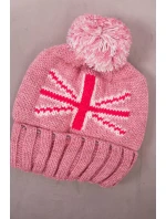 Dámska čiapka s brmbolcom Elizabeth K386 tmavo ružová