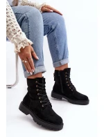 Damskie Botki Workery Na Suwak Czarne Ninsuni Damskie Botki Workery Na Suwak Czarne Ninsuni