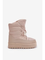 Śniegowce Na Platformie Na Zamek Big Star OO274885 Beżowe Śniegowce Na Platformie Na Zamek Big Star OO274885 Beżowe