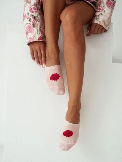 Skarpetki Microstopki Damskie Bawełniane Róża Brzoskwiniowe