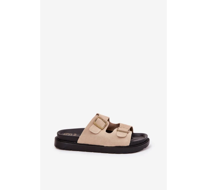 Dámské Sandály Na Platformě S Přezkami Béžové model 21688711 - Boto