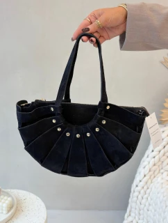 Kabelka Z Přírodního Semiše Černá Tialine