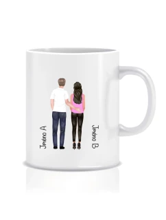 Personalizovaný klasický bílý hrníček s párem 