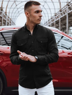 Pánská košile Jenille černá Dstreet DX2373