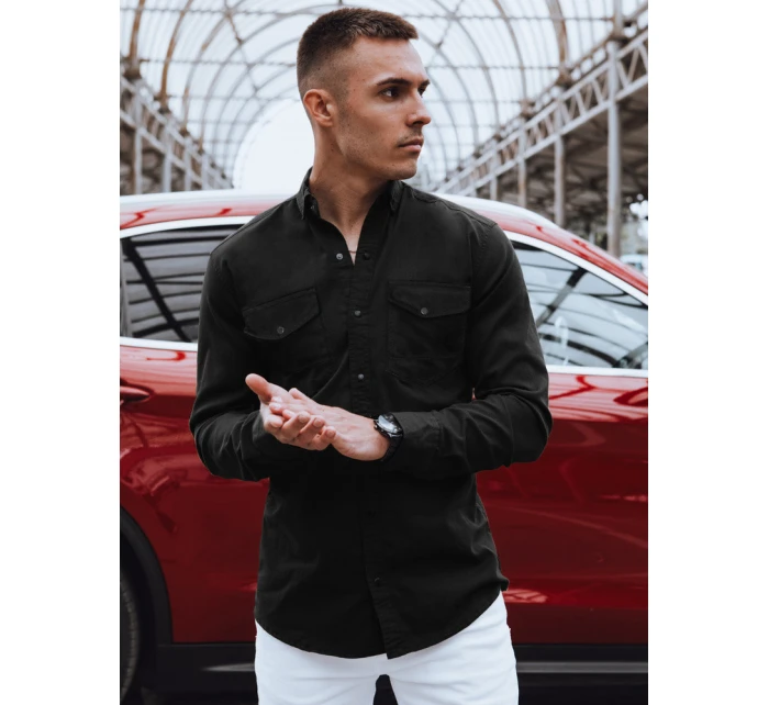 Pánská košile Jenille černá Dstreet DX2373