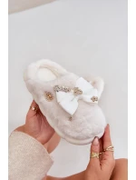 Hřejivé Pantofle S Mašlí A Bílé model 21680833 - Boto Hřejivé Pantofle S Mašlí A Bílé model 21680833 - Boto