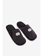 Pánské pantofle s nášivkou Černé model 21793940 - Boto Pánské pantofle s nášivkou Černé model 21793940 - Boto