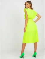 Šaty DHJ SK 1155.85 fluo žltá