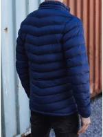 Pánska prechodná prešívaná bunda tmavomodrá TX4934