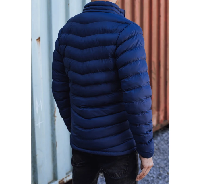 Pánska prechodná prešívaná bunda tmavomodrá TX4934