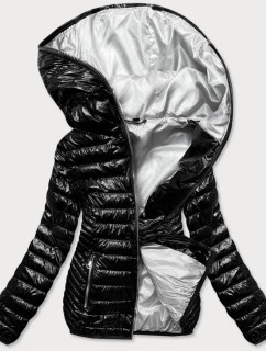 Černá dámská prošívaná bunda s kapucí model 16151092 - S'WEST