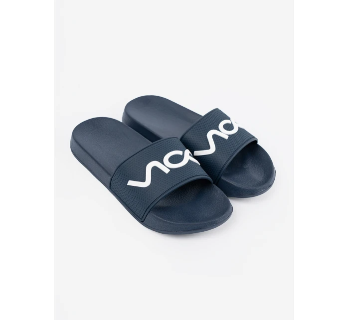 Originální tmavě modré nazouváky dámské na plochém podpatku Originální tmavě modré nazouváky dámské na plochém podpatku