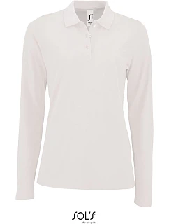 SOL'S Perfect LSL Women Dámske piqué polo s dlhým rukávom 25.2083 biele