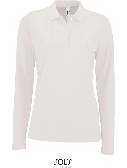 SOL'S Perfect LSL Women Dámske piqué polo s dlhým rukávom 25.2083 biele SOL'S Perfect LSL Women Dámske piqué polo s dlhým rukávom 25.2083 biele