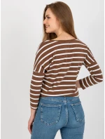 Bluzka RV BZ model 18604795 biało brązowy - FPrice Bluzka RV BZ model 18604795 biało brązowy - FPrice