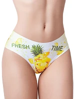 Dámske nohavice Slinky Fresh Summer 2 White with Yellow Pattern - Meméme