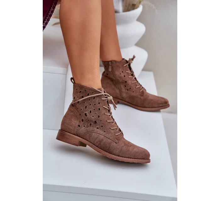 Šněrovací boty model 21954777 hnědé - S.Barski