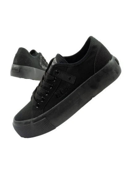 Lee Cooper Dámske športové tenisky Textilná platforma Black Women's