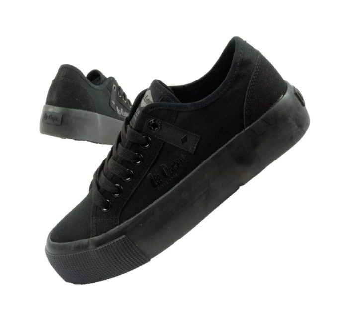 Lee Cooper Dámske športové tenisky Textilná platforma Black Women's