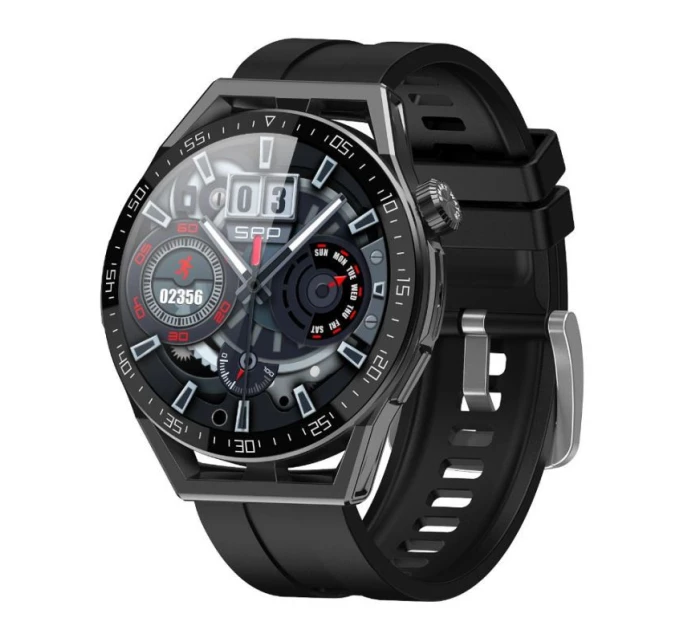 Černý silikonový řemínek + černý kožený řemínek model 21804953 - RUBICON