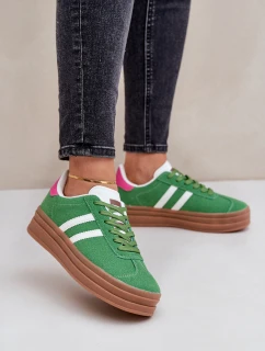 Dámské Tenisky Na Platformě Zelené model 21680457 - Boto