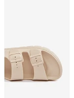 Dámské pěnové sandály na platformě Big Star TT274A032 světle béžové Dámské pěnové sandály na platformě Big Star TT274A032 světle béžové