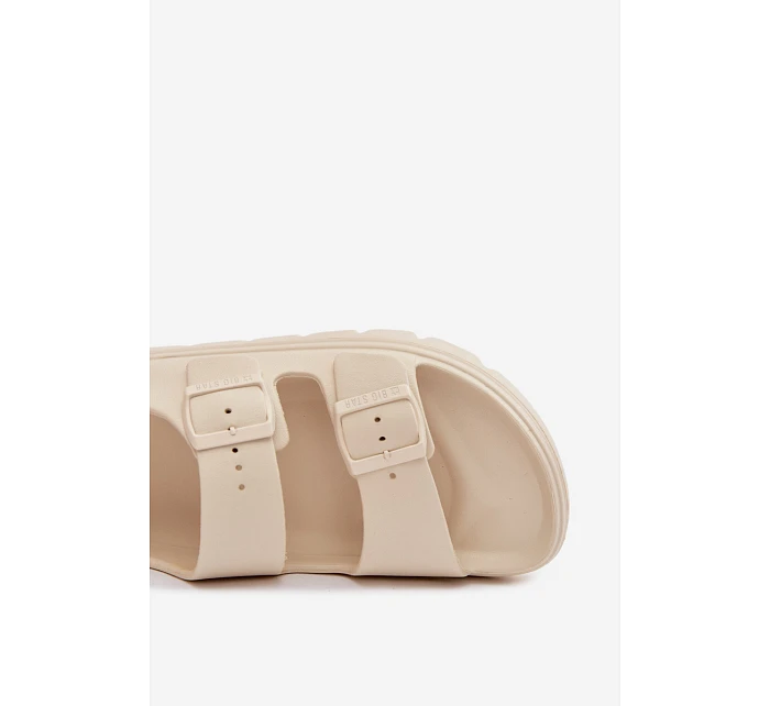 Dámské pěnové sandály na platformě Big Star TT274A032 světle béžové Dámské pěnové sandály na platformě Big Star TT274A032 světle béžové