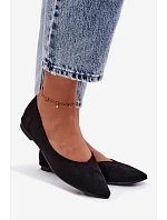 Balerínky Eco Suede Black Lelisa