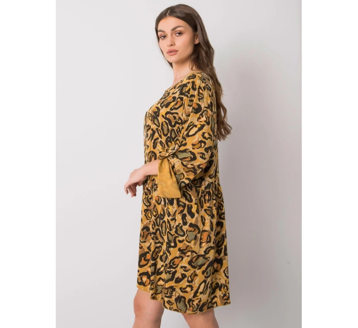 Šaty DHJ SK 21464.99 tmavo žltá