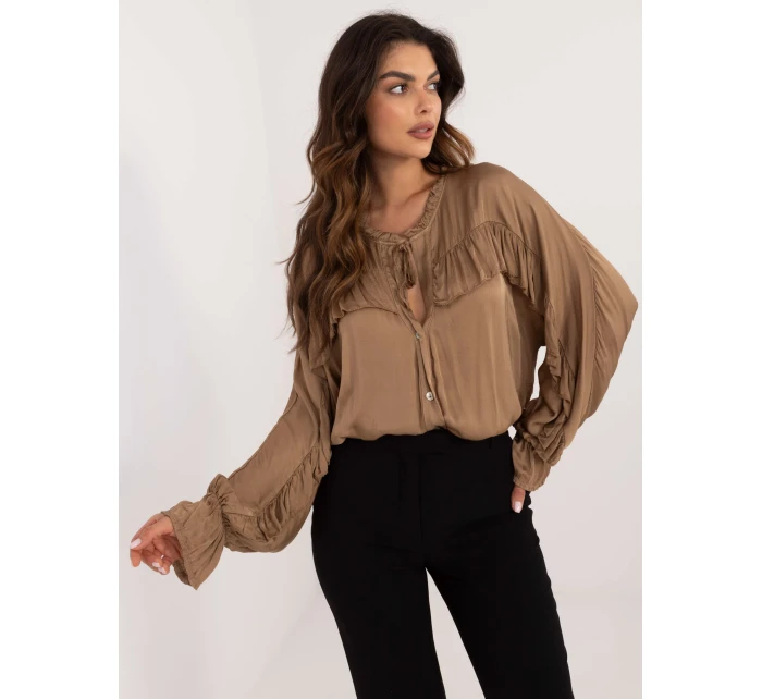 Košeľa TW KS BI 12022.16P camel