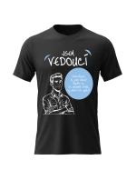 Pánské bavlněné tričko s potiskem - JSEM VEDOUCÍ - černé