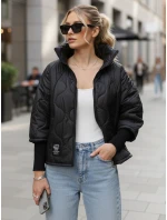 Dámska prešívaná prechodná bunda čierna FashionStreet TY5542 Dámska prešívaná prechodná bunda čierna FashionStreet TY5542