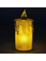 Dekoratívna sviečka 3,5x8 cm zdobená LED Dekoratívna sviečka 3,5x8 cm zdobená LED