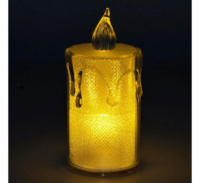 Dekoratívna sviečka 3,5x8 cm zdobená LED Dekoratívna sviečka 3,5x8 cm zdobená LED