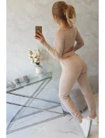 Souprava s halenkou béžová