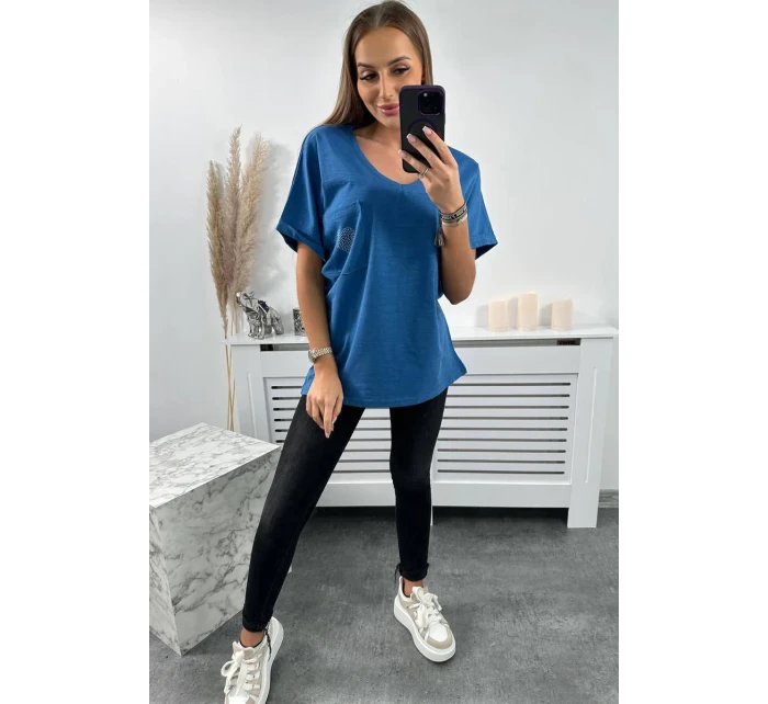 Bavlněná halenka s model 18753525 kapsou - K-Fashion Bavlněná halenka s model 18753525 kapsou - K-Fashion