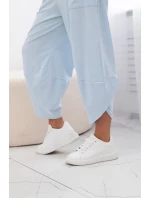 Súprava bavlnená blúzka + nohavice modrá