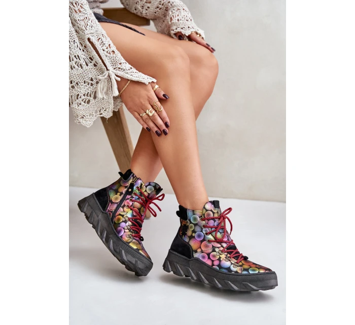 Kožené Dámské Zateplené Boty model 21677245 - Maciejka