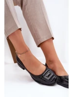 Kožené Baletky S Ozdobou D&A model 21691021 Černé - S.Barski