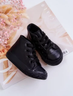 Dětské kožené vysoké tenisky Černá Marney